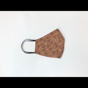 Floral Print on Brown Face Mask